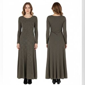 All that Jazz Elevated Minimalist Fit & Flare Long Sleeve Maxi Modern Dress